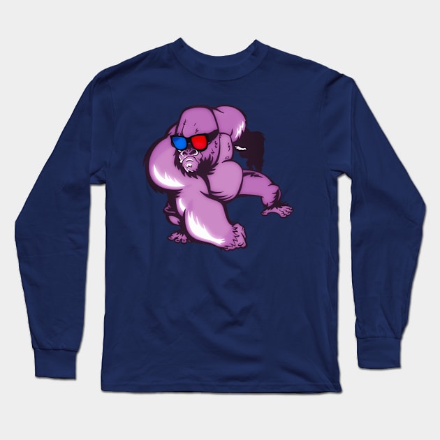 KONG 3D Long Sleeve T-Shirt by sixtyloud